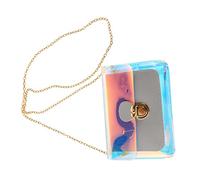 Mikinona 1pièce Cosmétique PVC Transparent avec Bandoulière Pouch à Fermeture à Boucle à Main Mode pour Femme pour Shopping