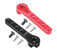 Mikinona 2 Bras D'extension d'arbre de Sortie pour Modèles Réduits Rc, Corne de Direction en Alliage D'aluminium à 25 Dents avec Trou pour Voitures, Hélicoptères, Avions Et Bateaux