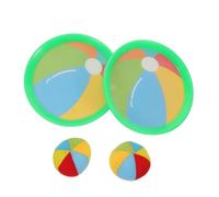 Mikinona 2 Ensembles Jeu de Lancers et Attrapes à Balles Adhésives Raquettes Colorées Légères pour Garçon Fille Favorise Coordination Main-œil et Esprit Équipe Interactif Familial Sûr et