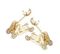 Mikinona 2 Ensembles Kit de Catapultes Bois DIY Stem pour Projets Scientifiques Expériences de Physique et Apprentissage et Histoire