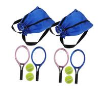 Mikinona 2 Ensembles Mini de Tennis Miniatures avec Balles pour Poupées Accessoires de Décoration de Maison de Poupée Jeux de Rôle et Scènes Créatives