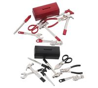 Mikinona 2 Ensembles Miniature Dollhouse Tool Kit with Hammer Wrench Pliers and Screwdriver Realistic Repair Tools for Dollhouse Decoration and Creative Photography