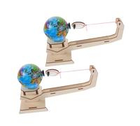 Mikinona 2 Ensembles Stem Science Toy Wooden Gravity and Physics Experiment Kit Educational Earth and Moon Models Learning for