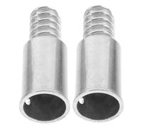 Mikinona 2 pièces Adaptateur Embout Manche Balai Fileté Américain Connexion Stable pour Rallonge Perche Compatible Tige Métal Réparation Embout Balai