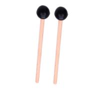 Mikinona 2 Pièces Baguettes de Percussion pour Tongue Drum de Maillets Marimba avec Tête Caoutchouc pour Pratique Musicale