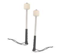 Mikinona 2 pièces Baguettes de Tambour Maillet Métal avec Tête Feutre Laine Accessoire Percussion pour Grosse Caisse et Légères pour Musiciens et Étudiants