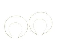 Mikinona 2 Pièces Bandeau Halo de Notre-Dame casque femmes bandeau élégant casque de déesse Gala hair charms hair toppers cerceau de cheveux féminin bandeau de métal commun Golden