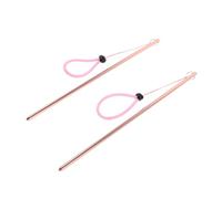Mikinona 2 Pièces Bâtons de Plongée Alliage Aluminium Rose Doré avec Lanière Accessoires de Plongée et Robustes pour Communication et Exploration sous