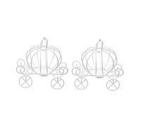Mikinona 2 Pièces Boîte à Dragées Mariage Blanc Forme Chariot Citrouille Coffret Cadeau Original pour et Accessoires Décoration Fête Romantique et Halloween