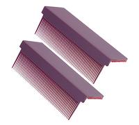 Mikinona 2 Pièces brosse lissante hair charms hair toppers Peigne pour brushing peigne attelle électrique cheveux peigne en fer pour lisseur peigne chaud portatif nylon Violet,mauve