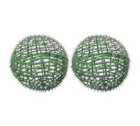 Mikinona 2 Pièces Cadre de Support pour Boule Topiaire en Plastique Vert | Surface Lisse sans Bavure, Installation Simple, pour Fête et Jardin, Accessoire de Composition de Fleur