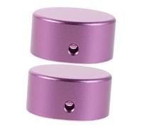 Mikinona 2 Pièces Caps de Protection pour Footswitch de Pédale Effet de Guitare Alliage Aluminium avec Clé et Vis Couvre-poussoir pour Pédale Effet Électrique
