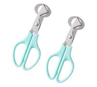 Mikinona 2 pièces Ciseaux à Œufs de Caille Acier Inoxydable Outil de Cuisine Portable Coupe-coquille Léger pour Maison Restaurant Barbecue Lot de Bleu Ciel