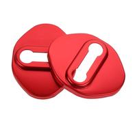 Mikinona 2 pièces Couvercle de Serrure de Porte Voiture Alliage Aluminium Protection de Gâche et Loquet Décoration Intérieure Facile à Installer Résistant Corrosion Compatible Véhicule