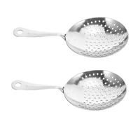 Mikinona 2 Pièces Cuillère Écumoire Inox Ustensile Multifonction pour Friture Filtration et Égouttage Manche Antidérapant Ergonomique Outil pour Cuisine Professionnelle et Domestique