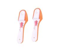 Mikinona 2 Pièces Cuillères Doseuses Ajustables avec Échelle Ustensiles de Cuisine Plastique pour Mesure Précise des Ingrédients de Pâtisserie Orange Blanc