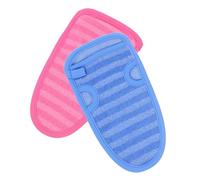 Mikinona 2 Pièces de Bain Double Face Exfoliants Doux pour Peau Sensible Nettoyage Profond et Doux Du Corps et Du Visage Lavables et Réutilisables Accessoire pour Toilette