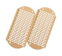 Mikinona 2 Pièces de dépôt à talons spa Tampon dissolvant de râpe à pied fissuré dissolvant de maïs pédicure fichiers de pied grattoir à pour les pieds Acier inoxydable Or rose