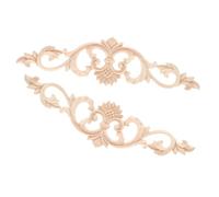 Mikinona 2 Pièces Décoration de Fleurs en Bois Massif décoration intérieure décoration rétro de la Maison décor de Salon Meubles en Bois appliqués en Bois Applique du Bois Onlays