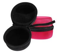 Mikinona 2 pièces Étui de Rangement Audio Compatible avec Assistant Vocal 2pcs Noir et Rouge Coque Résistante EVA Légère et Compacte pour Protection et Transport Facile des Enceintes