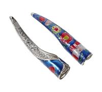 Mikinona 2 Pièces Faux Ongles Longs Style Palais Chinois Griffes Ongles Cosplay Reine Ancienne pour Femmes Accessoires Légers pour Scènes de Danse et Festivals