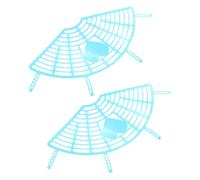 Mikinona 2 Pièces Filet de Protection pour Vélo Arrière, Grille de Sécurité | Plastique Bleu, pour Siège Arrière et Appui-pieds, Accessoire Vélo Électrique, Usage Dames et Garçon et Filles