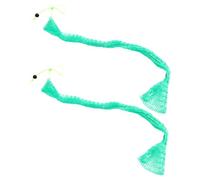 Mikinona 2 pièces Filet de Tissé Robuste Filet Large à Fond Plat Équipement Portable Durable pour Lac et Stream Protection des Poissons Vert