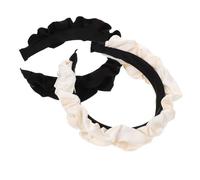 Mikinona 2 Pièces Grand bande de cheveux en intestin soie Bandeau large le mariage lavage envelopper Se soucier bandes filles groupe Élégant mignon Branché joli accessoires de cheveux satin