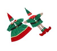Mikinona 2 Pièces Housse de Bouteille de Vin Décoration de Noël pour Bouteille de Vin Chapeau Femme Accessoire Réutilisable