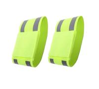 Mikinona 2 Pièces Lot de Brassards Réfléchissants Élastiques de Sécurité Fluorescents Bracelets de Poignet et Cheville pour Course Randonnée et Activités Nocturnes