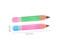 Mikinona 2 Pièces Lot de Crayons Gonflables Géants Décoratifs Accessoires Amusants pour Fête Anniversaire et Décoration de Salle de Classe Ballons Rentrée Scolaire Rose et Vert