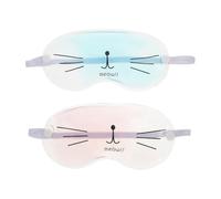 Mikinona 2 pièces Masque de Sommeil Réutilisable avec Froides pour Yeux Poches Sous Yeux et Fatigue Oculaire Confortable et Élastique Masque Froid Chaud pour Détente et