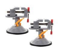 Mikinona 2 Pièces Mini Étau Rotatif à Ventouse 360° en Alliage D'aluminium | Maintien Stable, Base Pivotante, Usage pour Bijouterie et Petits Espaces, Application Polyvalente