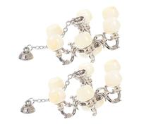 Mikinona 2 Pièces Miniature Dollhouse Ceiling Lights Vintage Style Hanging Lamps for Dollhouse Decoration and DIY Craft Accessories
