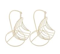 Mikinona 2 Pièces Miniature Dollhouse Swing Chair Iron Build Elegant Hanging Basket Model for Living Patio Decoration Mini Furniture Ornaments