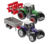Mikinona 2 pièces Modèle de Camion Agricole Tracteur Inertie pour Garçon Fille Figurines Plastique Educatives pour Coordination Main-Oeil et Jeu Imaginatif