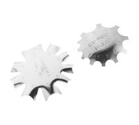 Mikinona 2 Pièces modèle d'ongle outil de manucure française pochoir à pointe française guides de conseils en français guide des astuces en français acier Silver