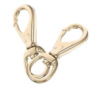 Mikinona 2 pièces Mousquetons Laiton Massif à Rotation pour Harnais Grand Chien Crochets Solides pour Laisse Porte-clés et Sangles Résistants et Polyvalents Lot