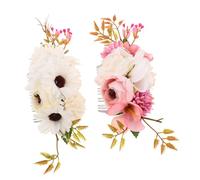 Mikinona 2 Pièces Peignes à Fleurs pour Mariage Accessoires et Durables pour Nuptiales pour Mariées Photos de Plage et Fêtes
