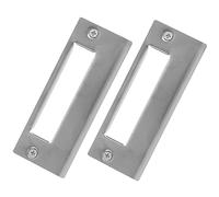 Mikinona 2 Pièces Plaques de Renfort Inoxydable pour Porte Plaques Couvre Trou Pêne Kit de Renforcement Serrure Installation Facile sans Découpe Haute Résistance et