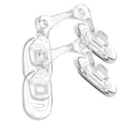 Mikinona 2 pièces Plaquettes Nasales Silicone Forme U Intégrée Coussinets Souples Antidérapants pour Lunettes Garçon Fille Support Stable et Confortable Kit Remplacement Compatible Divers