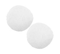 Mikinona 2 Pièces Pompons Blancs Polyester pour Créations DIY Bonhomme de Pelucheuses pour Décorations de Noël Accessoires de Loisirs Intérieur et Extérieur