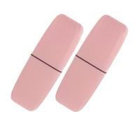 Mikinona 2 Pièces Portable Travel Toothbrush Cup with Leakproof Cover Lightweight Plastic Holder for Dental Essentials and Easy to Assemble