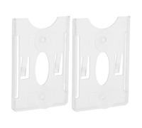 Mikinona 2 pièces Porte-Cartes Transparent pour Pare-Brise avec Ventouse Forte Adhérence Support pour Permis de Stationnement et Carte de Péage Lot