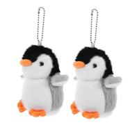 Mikinona 2 Pièces Porte-clés Peluche Manchot Décoration Suspendue pour Sac Pendentif Animal Peluche Mignon Accessoire Léger pour Sacs
