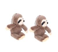 Mikinona 2 Pièces Porte-clés Peluche Paresseux Mignon et Décoration Sac à Dos pour Filles Accessoire Polyvalent et Cadeau Original