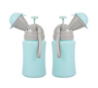 Mikinona 2 Pièces Pot Portable Anti-fuite Silicone Souple pour Garçon Fille et Adultes Urinoir de Voyage Polyvalent pour Voiture Camping et Entraînement Propreté