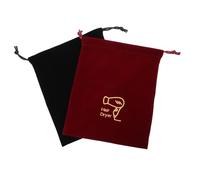 Mikinona 2 Pièces Sac De Rangement Sèche-cheveux Sac De Sèche-cheveux Sac De Rangement Doublure En Satin Petit Cordon Sac à Coiffure Sèche-cheveux Hôtel Sac De Séchage Portable En Tissu