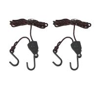 Mikinona 2 Pièces Sangle Arrimage à Cliquet avec Poulie Réglable pour Kayak et Canoë Duo de Tendeurs Robustes Fixation Rapide pour Bateaux et Accessoires