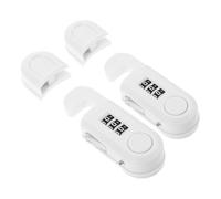 Mikinona 2 Pièces verrou placard code freezer door lock with password child safety cabinet door ABS White